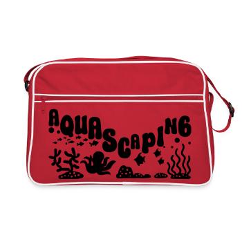 Aquarist Aquascaping Fische   - Retro Tasche - Rot/Weiß - Vorne