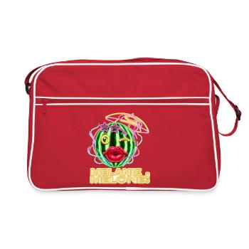 Melanie Melone – Neon Sommer Vibez - Retro Tasche - Rot/Weiß - Vorne