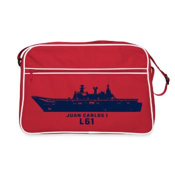Juan Carlos I L61 – Minimalistische Silhouette - Retro Tasche - Rot/Weiß - Vorne