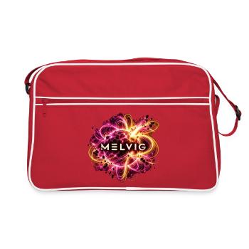 MELVIG Magnetar – Weltraumkunst in Pink & Gold - Retro Tasche - Rot/Weiß - Vorne