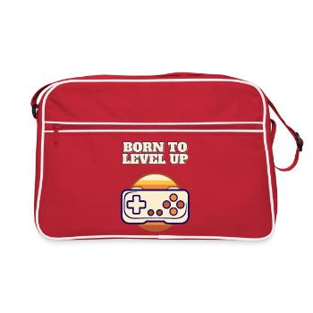 Geboren, um den Retro-Gaming-Controller Vintage aufzuwerten - Retro Tasche - Rot/Weiß - Vorne