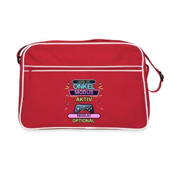 Onkel Modus Aktiv Neon Gaming - Retro Tasche - Rot/Weiß - Vorne