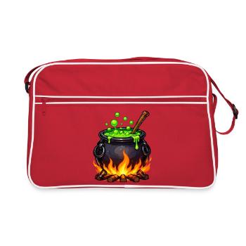 Kessel des Zaubertranks - Retro Tasche - Rot/Weiß - Vorne