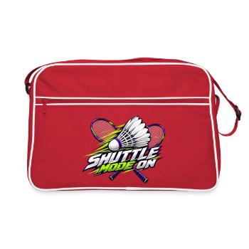 Shuttle-Modus an: Badminton - Retro Tasche - Rot/Weiß - Vorne