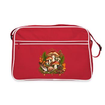 Pilzparadies Herbstzauber - Retro Tasche - Rot/Weiß - Vorne