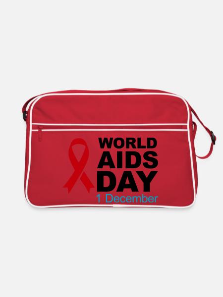 Welt-AIDS-Tag Band 1. Dezember - Retro Tasche - Rot/Weiß