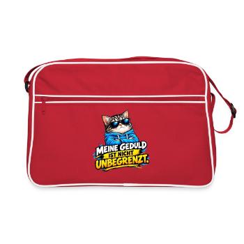MEINE GEDULD IST NICHT GRENZENLOS - Retro Tasche - Rot/Weiß - Vorne
