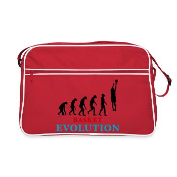 Entwicklung des Basketballs - Retro Tasche - Rot/Weiß - Vorne