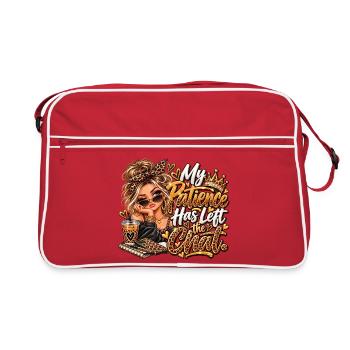 Meine Geduld Ist Weg Vom Chat - Retro Tasche - Rot/Weiß - Vorne