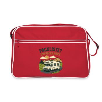 Geschenk für Wohnmobil-Neulinge zur ersten Rundrei - Retro Tasche - Rot/Weiß - Vorne