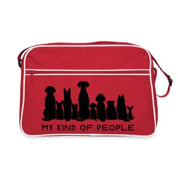 Meine Art von Leuten - Retro Tasche - Rot/Weiß - Vorne