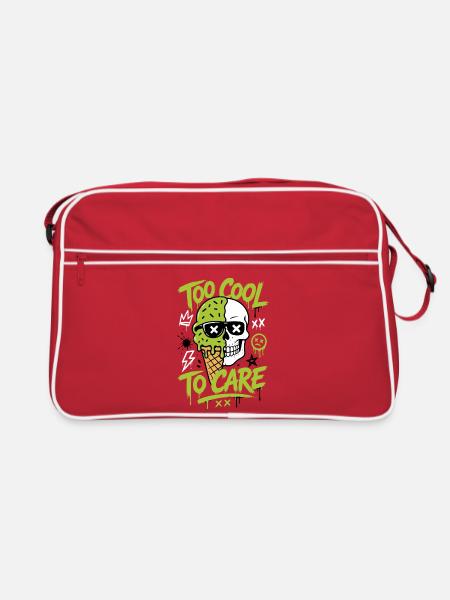 Eis-Totenkopf – Too Cool to Care - Retro Tasche - Rot/Weiß