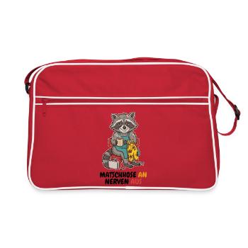 Erzieherin Kita – Matschhose an, Nerven aus - Retro Tasche - Rot/Weiß - Vorne