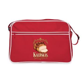 Kalbskas Leberkas im Sonntagsgwand - Retro Tasche - Rot/Weiß - Vorne