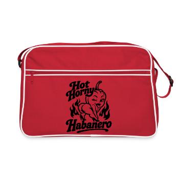 Hot Horny Habanero - Retro Tasche - Rot/Weiß - Vorne