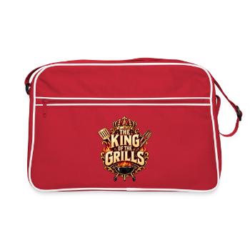 The King of the Grills – König am Grill - Retro Tasche - Rot/Weiß - Vorne