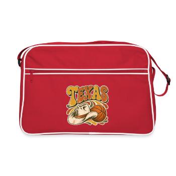 Texas Retro Hoop Cowboy - Retro Tasche - Rot/Weiß - Vorne