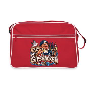Gipsnacken Kiez   - Retro Tasche - Rot/Weiß - Vorne