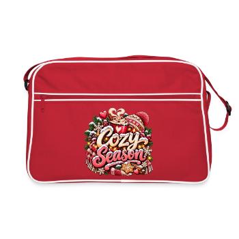 Gemütliche Saison - Retro Tasche - Rot/Weiß - Vorne