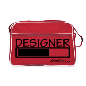 funny designer - Retro Tasche - Rot/Weiß - Vorne