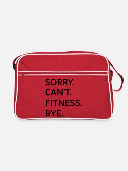 Funny fitness - Retro Tasche - Rot/Weiß