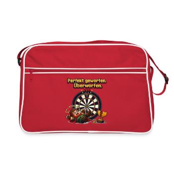 Perfekt getroffen Überworfen - Retro Tasche - Rot/Weiß - Vorne