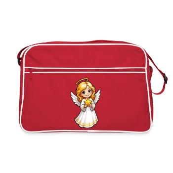 Himmlischer Sternenträger - Retro Tasche - Rot/Weiß - Vorne