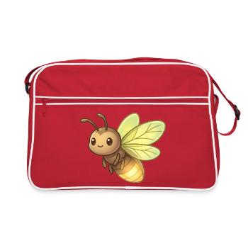 Glühwürmchen - Retro Tasche - Rot/Weiß - Vorne