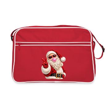 Weihnachtsmann-Sonnenbrille Kaugummi-Frieden - Retro Tasche - Rot/Weiß - Vorne