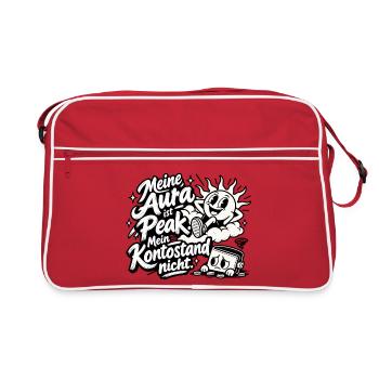 Meine Aura ist Peak - Retro Tasche - Rot/Weiß - Vorne
