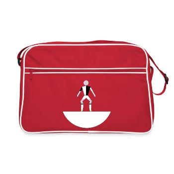 Miniaturgeometrische Figur - Retro Tasche - Rot/Weiß - Vorne