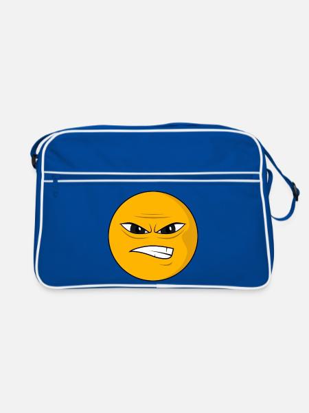 Bad - Retro Tasche - Blau/Weiß