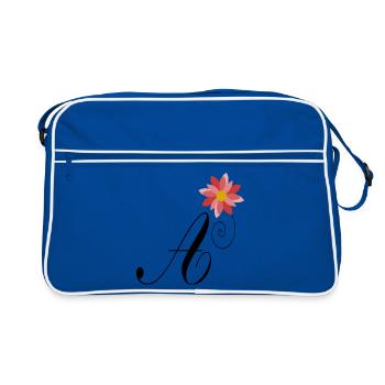 A. ALPHABET. LIEBE - Retro Tasche - Blau/Weiß - Vorne