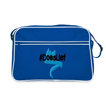 Respektiert Relief – drückt dein Herz aus – respektiert - Retro Tasche - Blau/Weiß - Vorne
