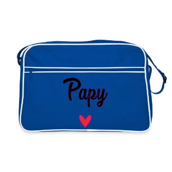 GRANDPA. DAD. FATHER'S DAY. HAPPY FATHER'S DAY - Retro Bag - blue/white - Front