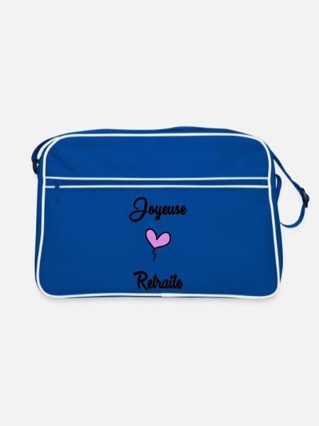 RUHESTAND. RUHESTAND. PENSIONIERT. RUHESTAND - Retro Tasche - Blau/Weiß - Vorne