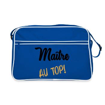MASTER. MASTER. THANK YOU. THANK YOU MASTER - Retro Bag - blue/white - Front