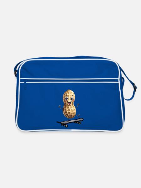 Peanut Peanuts Skater Skate Skateboard Enfants - Sac Retro - bleu/blanc