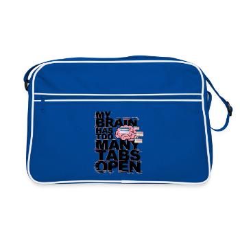 My Brain Has Too Many Tabs Open - Retro Bag - blue/white - Front