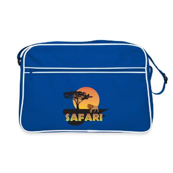 safari - Retro Tasche - Blau/Weiß - Vorne