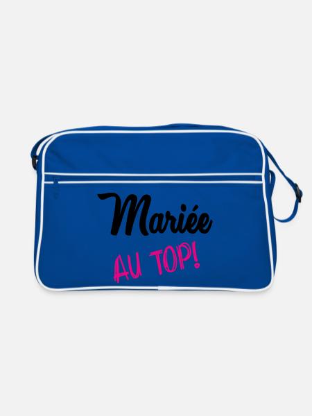 HEIRAT - Retro Tasche - Blau/Weiß - Vorne