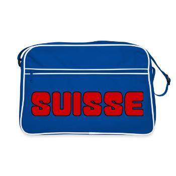 SUISSE. PAYS. GENEVE. SUISSE. HUMOUR. PAYS - Sac Retro - bleu/blanc - Devant