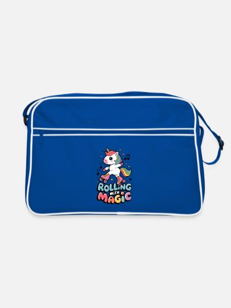 Rouler avec magie - Sac Retro - bleu/blanc