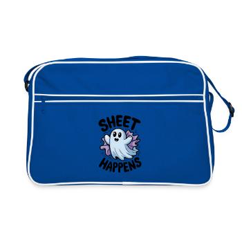 Sheet Happens - Retro Bag - blue/white - Front