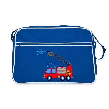 Camion de pompiers avec échelle et eau enfants - Sac Retro - bleu/blanc - Devant