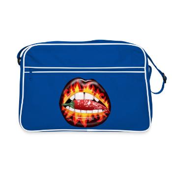 Mund Peperoni - Retro Tasche - Blau/Weiß - Vorne