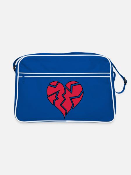 HEARTBROKEN <3 - Retro Bag - blue/white