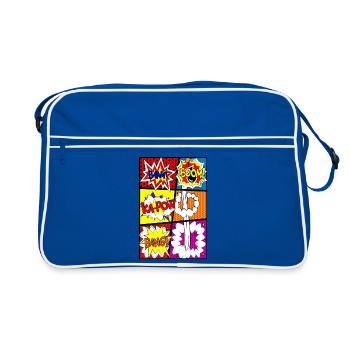 Comicstrip Comic-Strip Comic - Retro Tasche - Blau/Weiß - Vorne