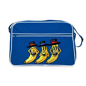 banane drôle drôle drôle banane fruit fruit - Sac Retro - bleu/blanc - Devant