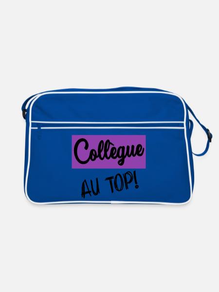 RUHESTAND. RUHESTAND. PENSIONIERT. RUHESTAND - Retro Tasche - Blau/Weiß - Vorne